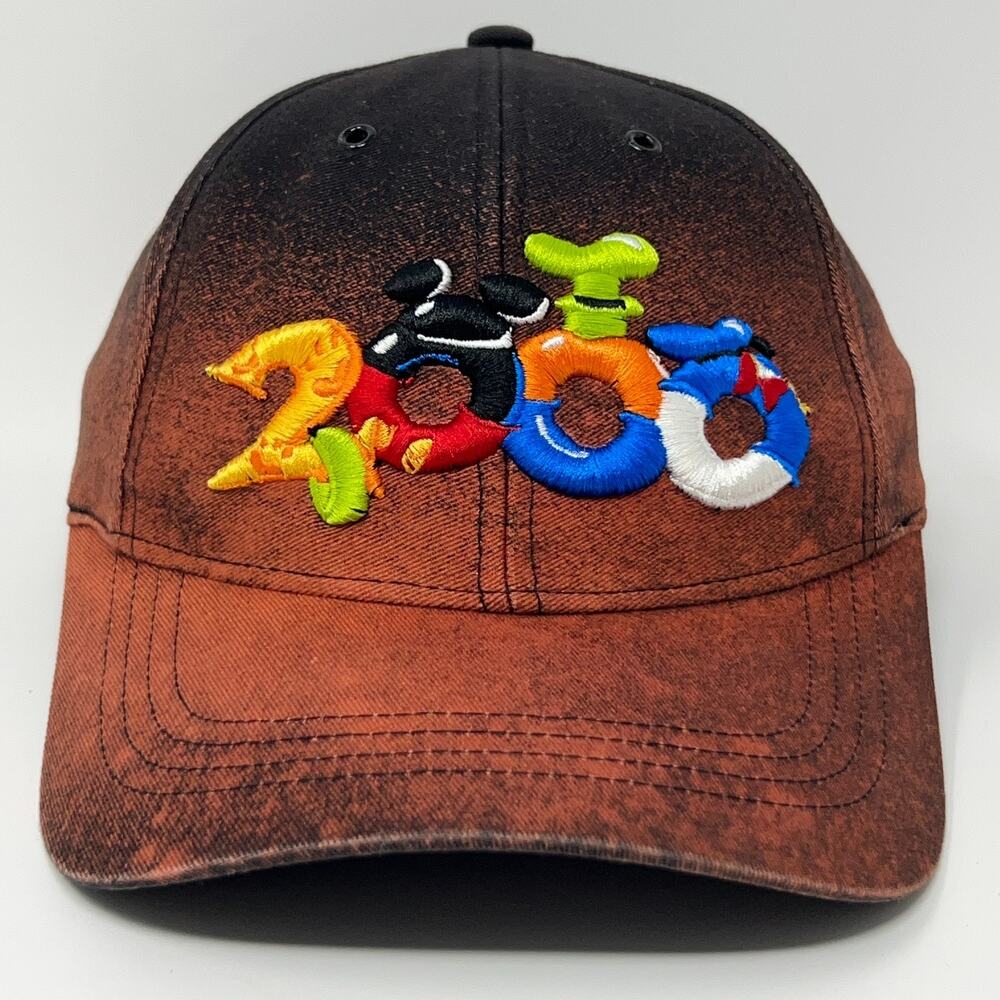 Vintage Y2K Disney 2000 Goofy Mickey Pluto Donald Hat Baseball Cap Strapback